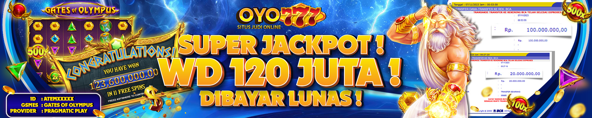 BUKTI JACKPOT OYO777